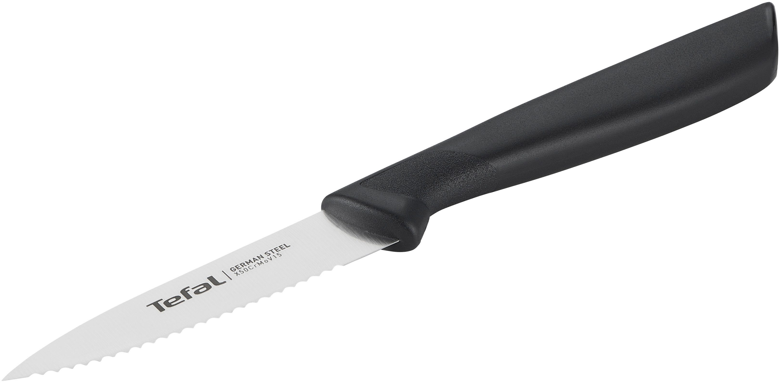 Tefal Schälmesser Colorfood, gezahnt, 8 cm, Klinge aus deutschem Edelstahl, ergonomischer Griff