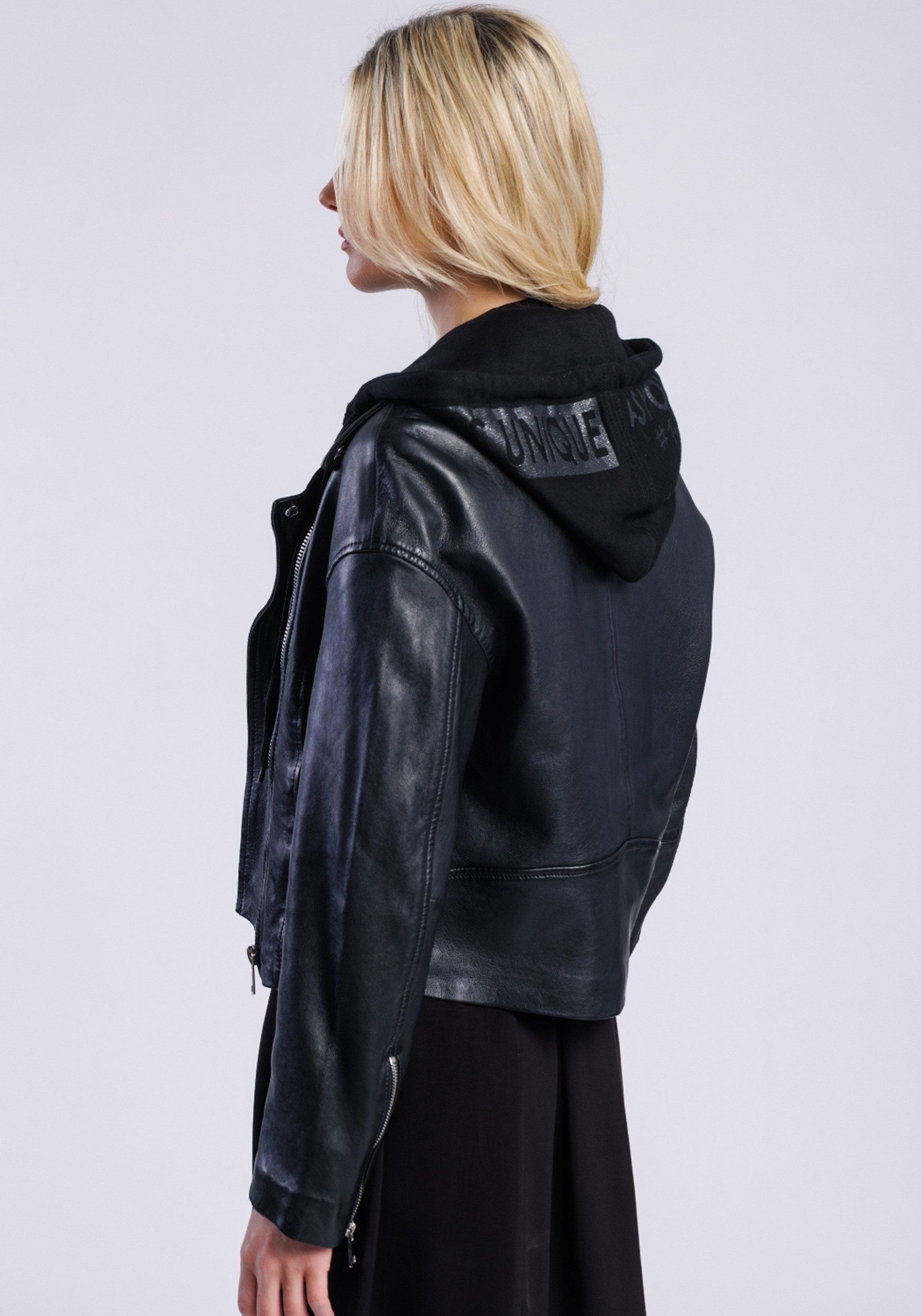 Freaky Nation Lederjacke Black Vibe-FN