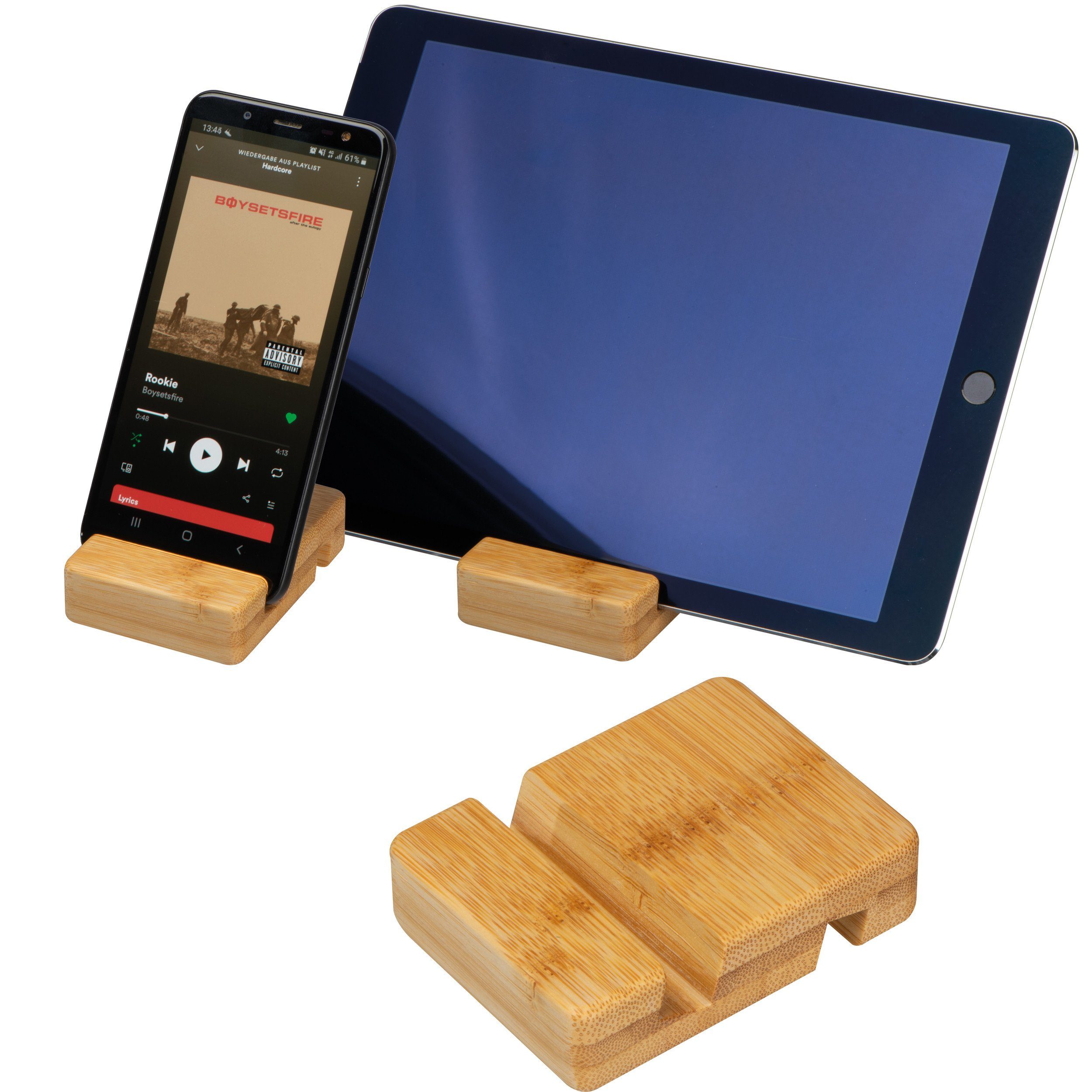 Smartphone-Halterung Smartphonehalter aus Bambus