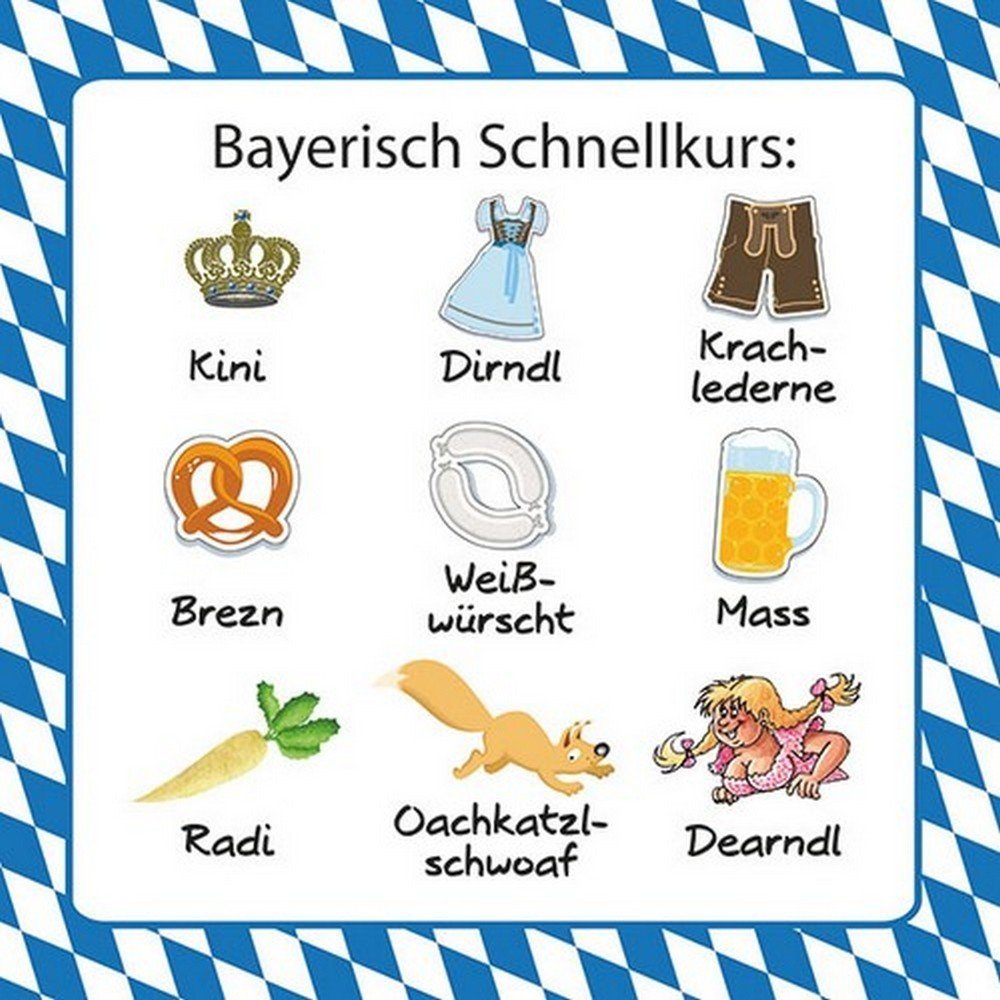 Ambiente Luxury Paper Products Papierserviette 20 Servietten Bayerisch Schnellkurs 33x33cm, (20 St)