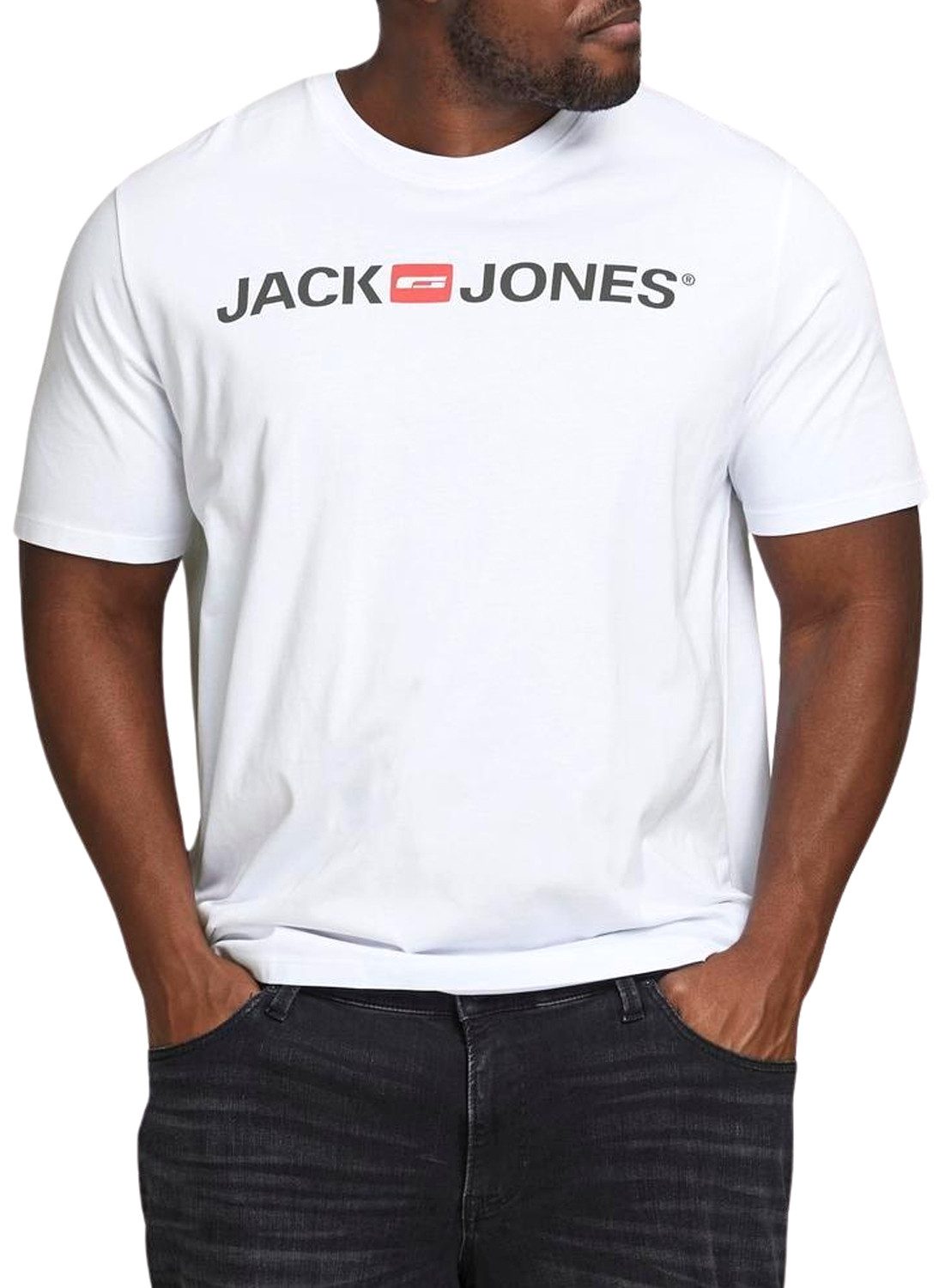 Jack & Jones Plus Print-Shirt Big Size Übergrößen T-Shirt