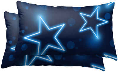 Kissenbezug Sterne, One Home (2 Stück), leuchtoptik mit Reißverschluss