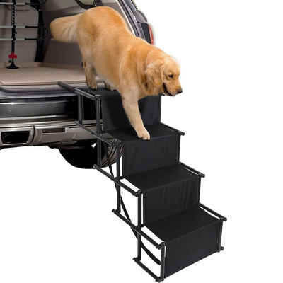 CALIYO Hunderampe Hundetreppe für kleine hunde, Hunderampe Auto Klappbar (1-St), mit verstellbaren Stufen, Faltbar, Leicht zu verstauen, Tragbar
