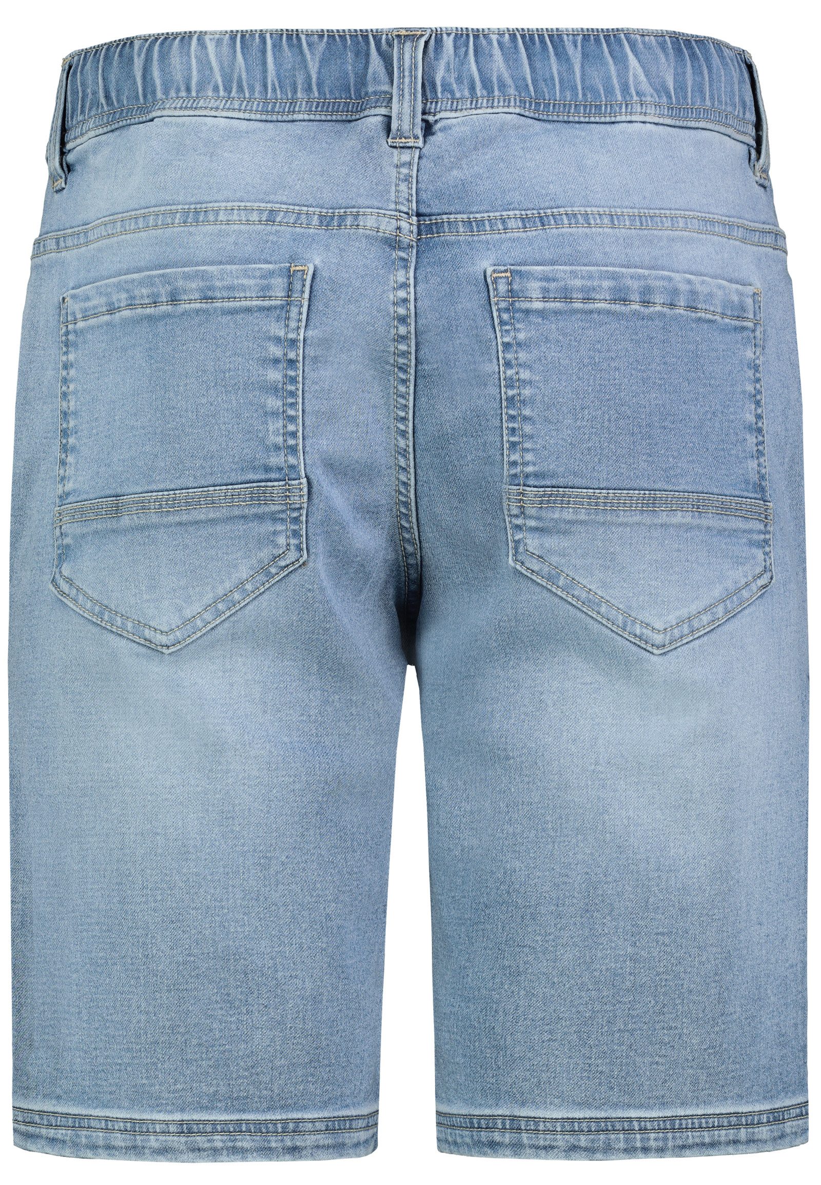 SUBLEVEL Jeansshorts Cargo mit Kontrastnähten Denim Pull On Denim Shorts