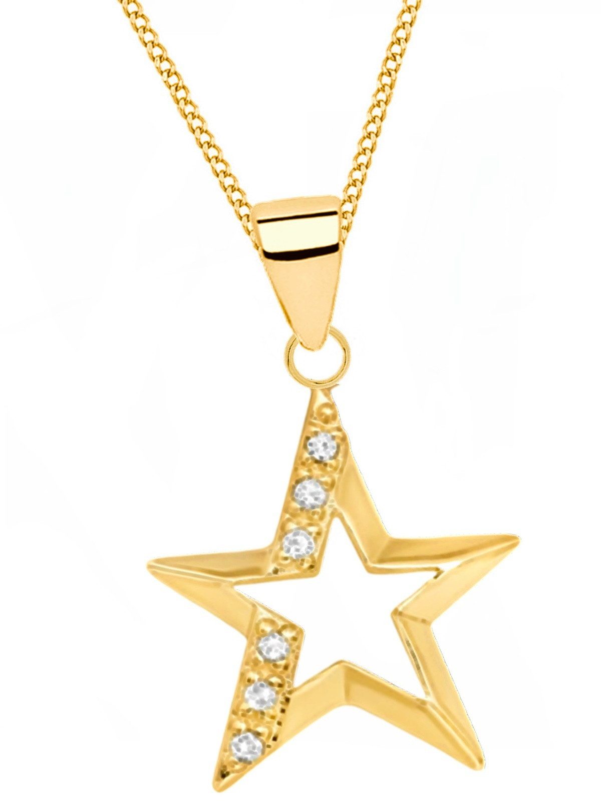 Kette mit Anhänger Stern Halskette in Gold - Galaktischer Himmelszauber