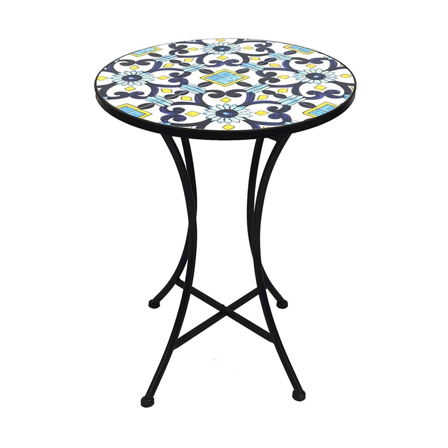 Mojawo Küchentisch Mosaik Mosaiktisch Gartentisch Bistrotisch Tisch 60cm