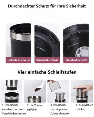 PFCTART Kaffeemühle Elektrisch Coffee Grinder Elektrische Gewürzmühle Kaffemümühle, Nass- und Trockenschleifmaschine