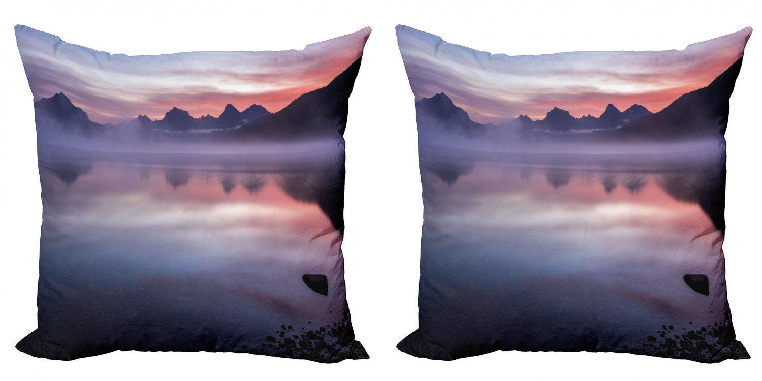 Kissenbezüge Modern Accent Doppelseitiger Digitaldruck, Abakuhaus (2 Stück), Glacier Nationalpark lake McDonald