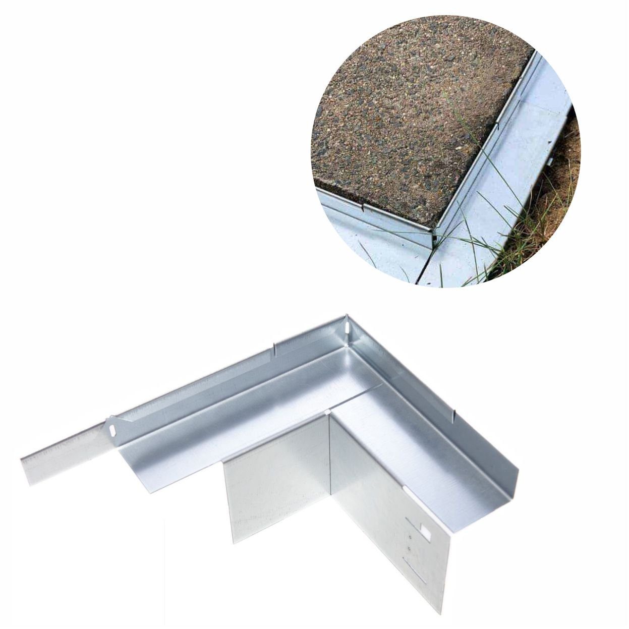 Green-split Rasenkante Ecke Innen für Rasenkante mit Radlauf 9,5 cm Rasenkanten Mahkante