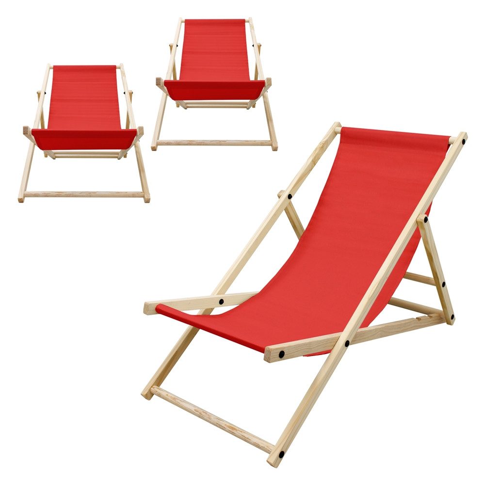 ECD Germany Gartenliege Holz Beachstuhl klappbarer günstig online kaufen