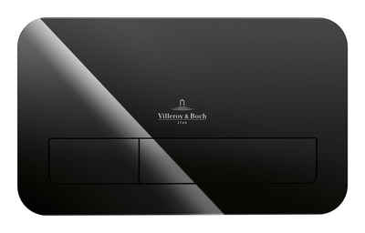 Villeroy & Boch Betätigungsplatte ViConnect Installationssysteme, WC 2-Mengen-Spülung 269 x 60 x 161 mm - Glass Glossy Black