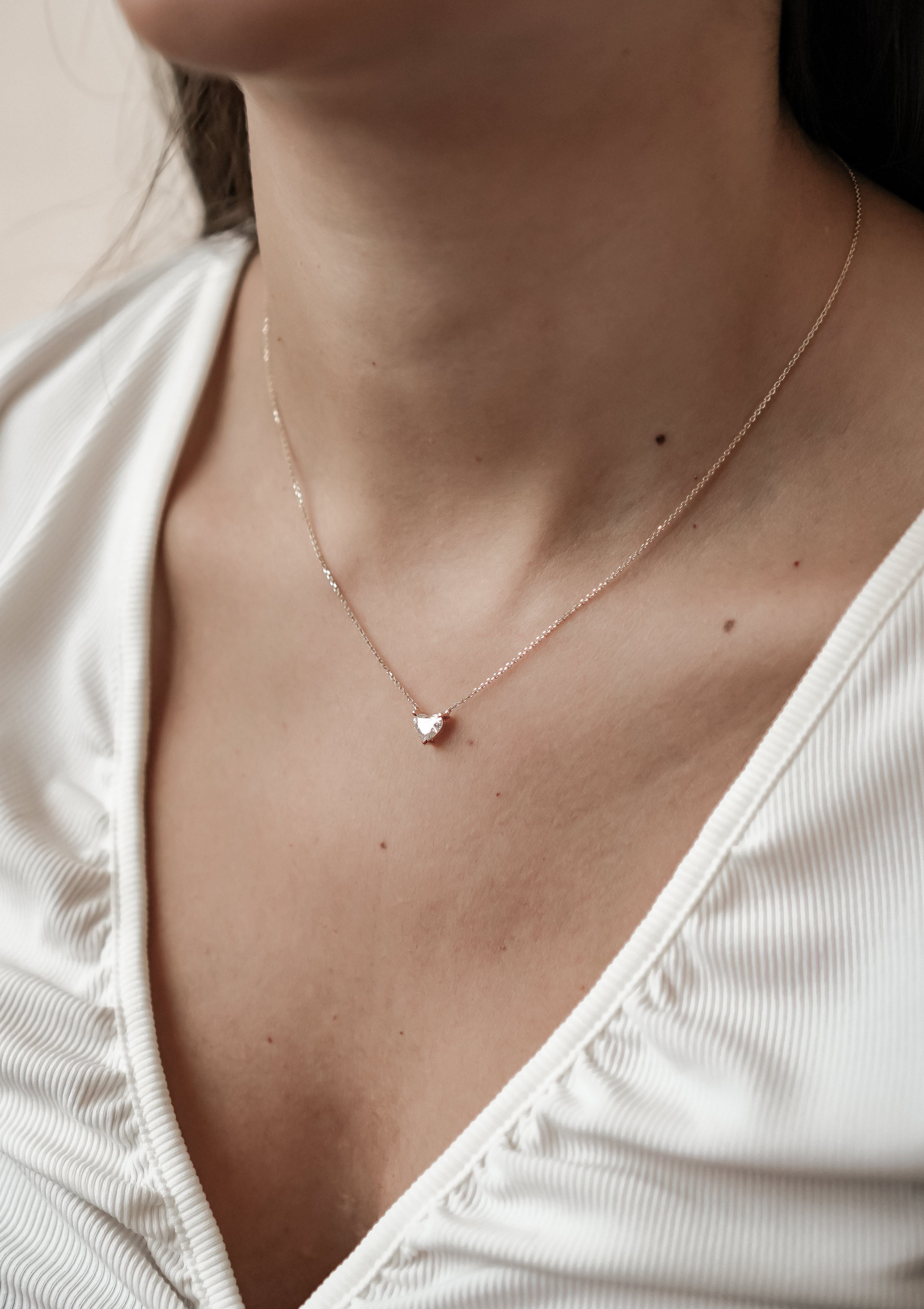Dear Me Goldkette mit Herz Diamant günstig online kaufen