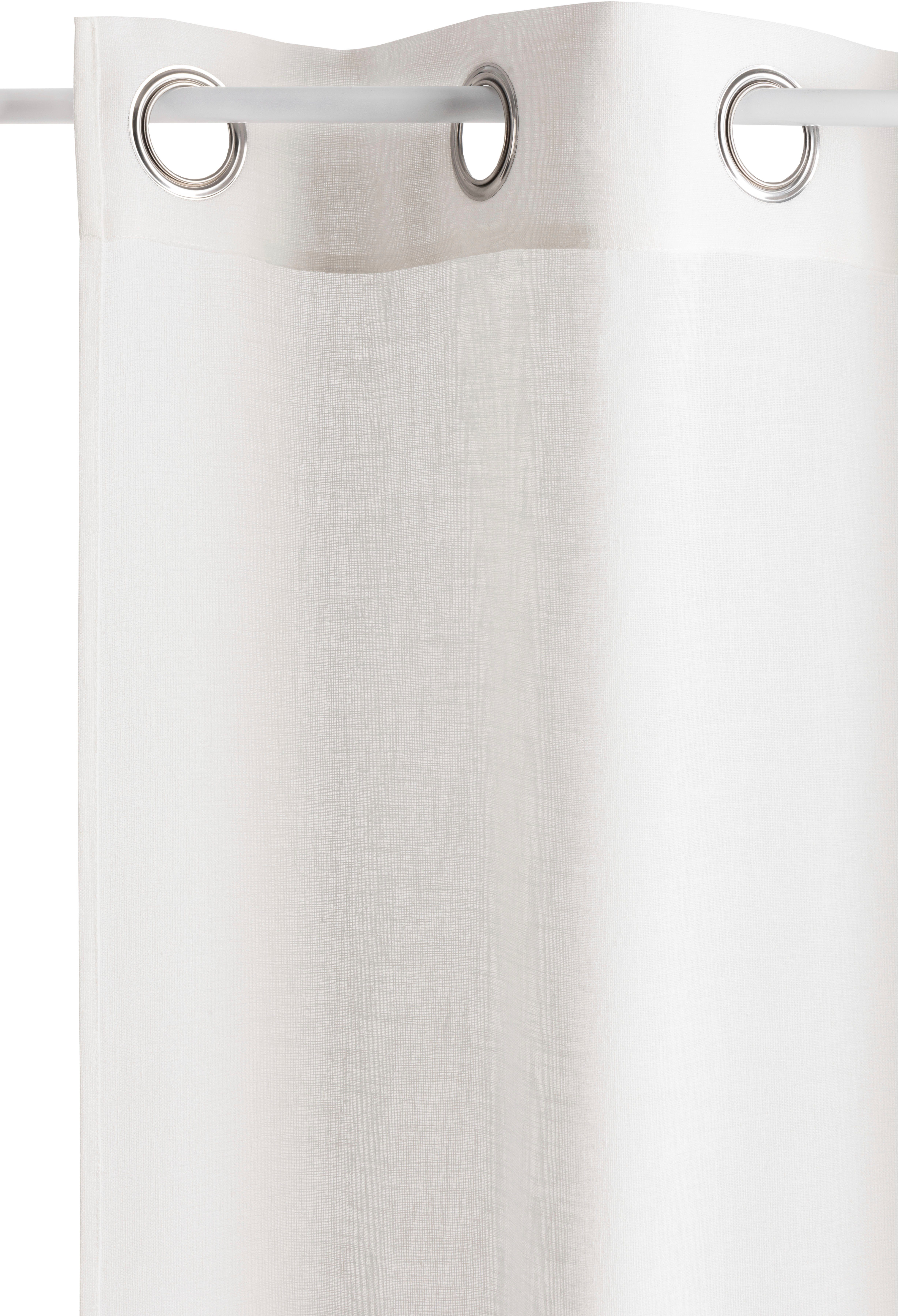 Gardine Jori, andas, Ösen (1 St), Größen verschiedene halbtransparent, weiß/sand halbtransparent, monochrom
