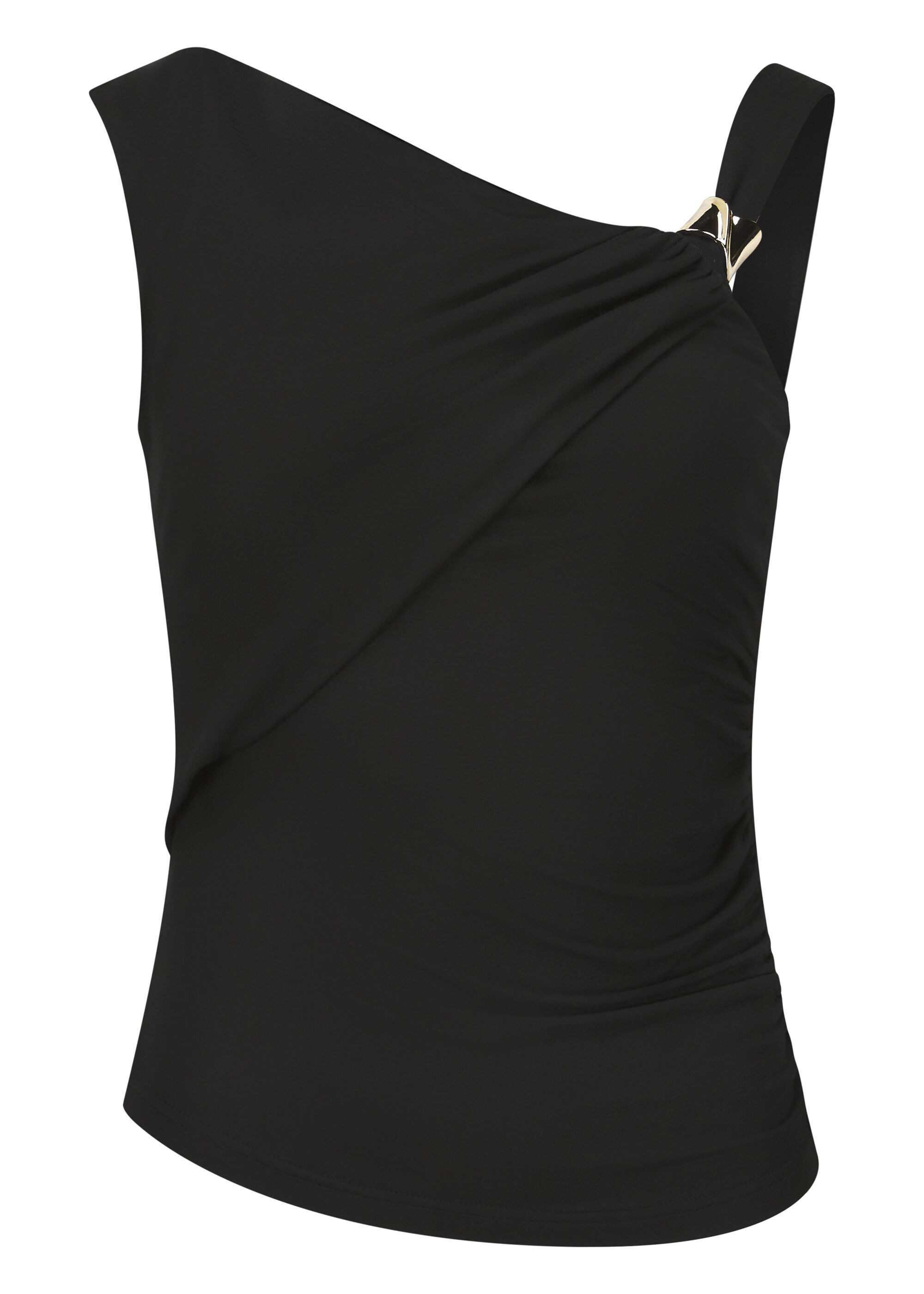 Nicowa Tanktop MIOWA Goldene Brosche am Träger