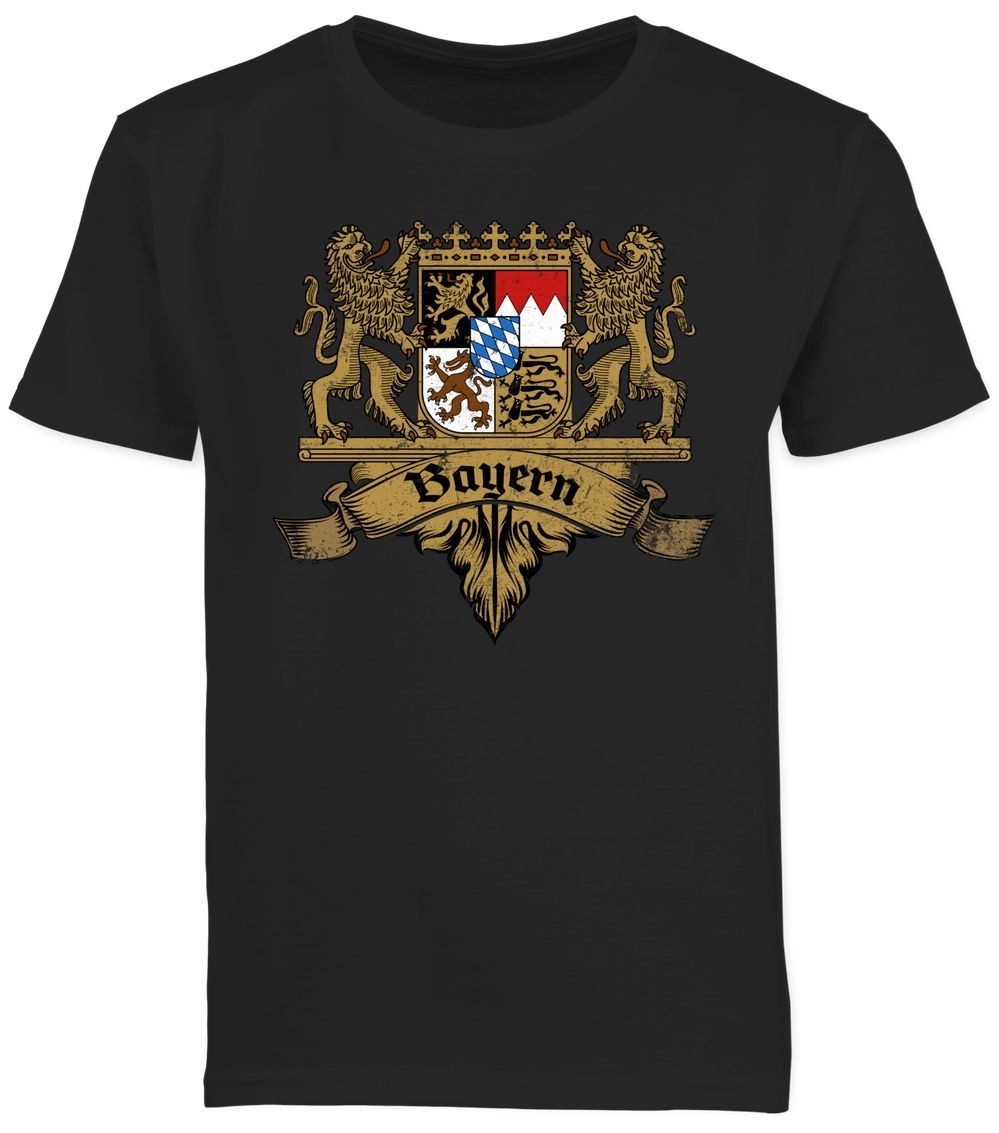 T-Shirt Bayern Wappen Bayernland Freistaat Bayern