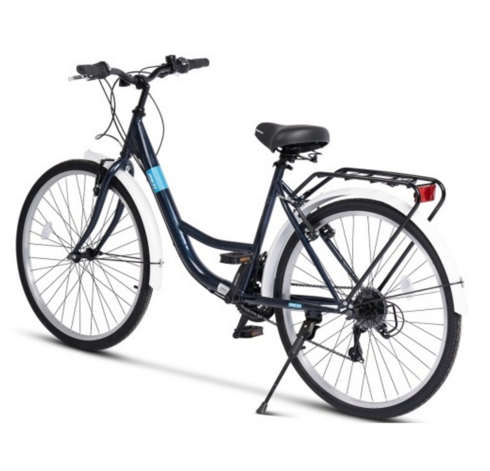 Thumbnail - SIKAINI Mountainbike RICH City Bike for Erwachsene, 21 Gang, (Gepäckträger & Schutzbleche, Reflektoren für Sicherheit), ...
