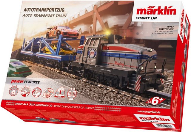 Märklin Spielzeugeisenbahn-Set »Märlin Start up - Startpackung Autotransportzug - 29952«, Spur H0, mit Licht, 230 V, Made in Europe