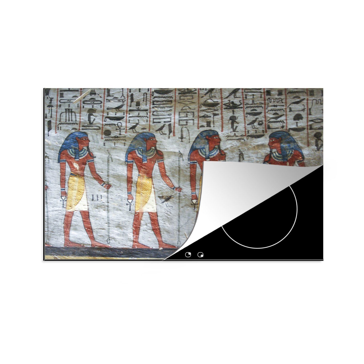 (1 MuchoWow die an Induktionskochfeld tlg), der Pharaonen Ceranfeldabdeckung für cm, Vinyl, küche, Schutz Herdblende-/Abdeckplatte 81x52 Wand,