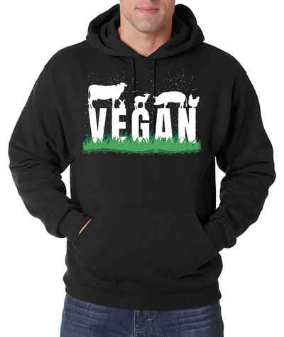 Youth Designz Kapuzenpullover Vegan Herren Hoodie Pullover mit trendigem Frontprint