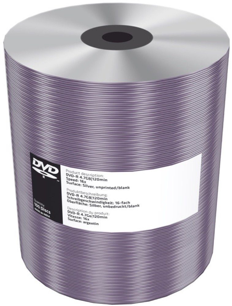 Mediarange DVD-Rohling 100 Mediarange Пробелы DVD-R silver blank 4,7 GB 16x Shrink
