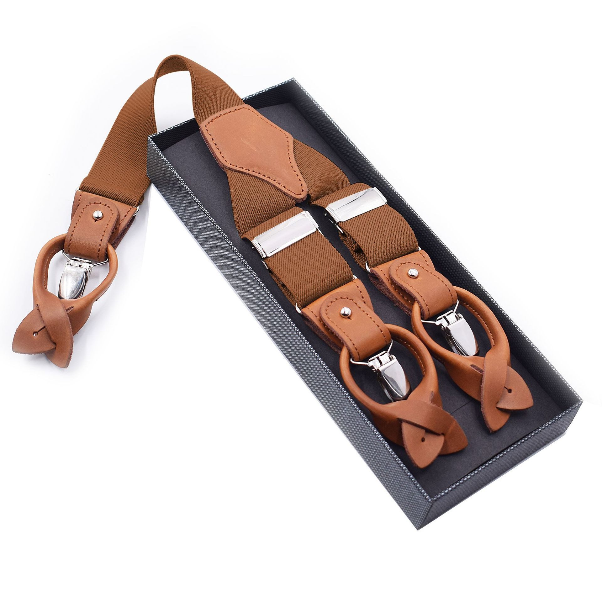 Coonoor Hosenträger Herren 3,5 cm Breit Y-Form Mit Knöpfen & Clips Verstell günstig online kaufen