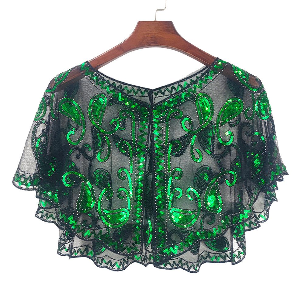 Zaewry Modeschal Pailletten Schal und Wraps für Damen Elegantes Abend Cape Weiche, Strickjacke Vintage Stola für Partykleider und Hochzeiten