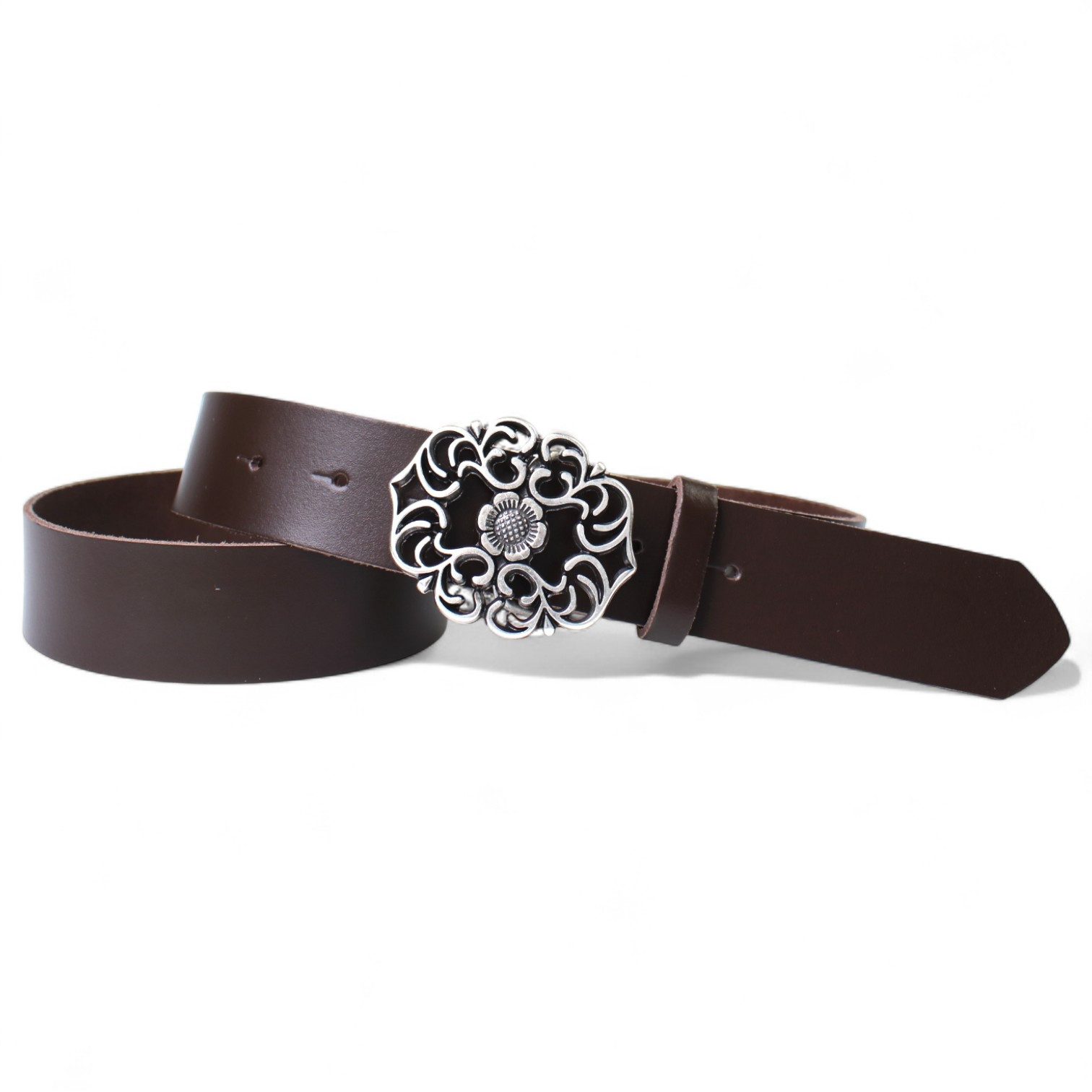 FRONHOFER Koppelgürtel 18319 (1-St) 4 cm, Rindleder, Damengürtel, florale G günstig online kaufen