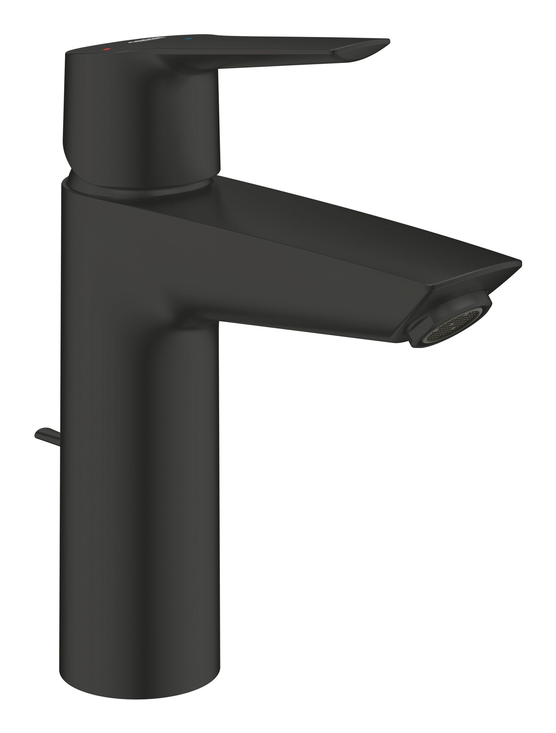 Grohe Waschtischarmatur Start Einhand mi Zugstangen-Ablaufgarnitur M-Size - Mattschwarz