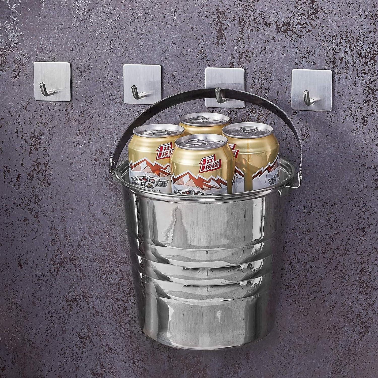 LuxusKollektion Klebehaken Klebehaken Selbstklebend Edelstahl SUS304 Handtuchhaken 4er Silver