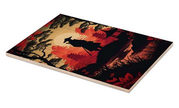 Posterlounge Holzbild Durro Art, Japanese Samurai I, Illustration