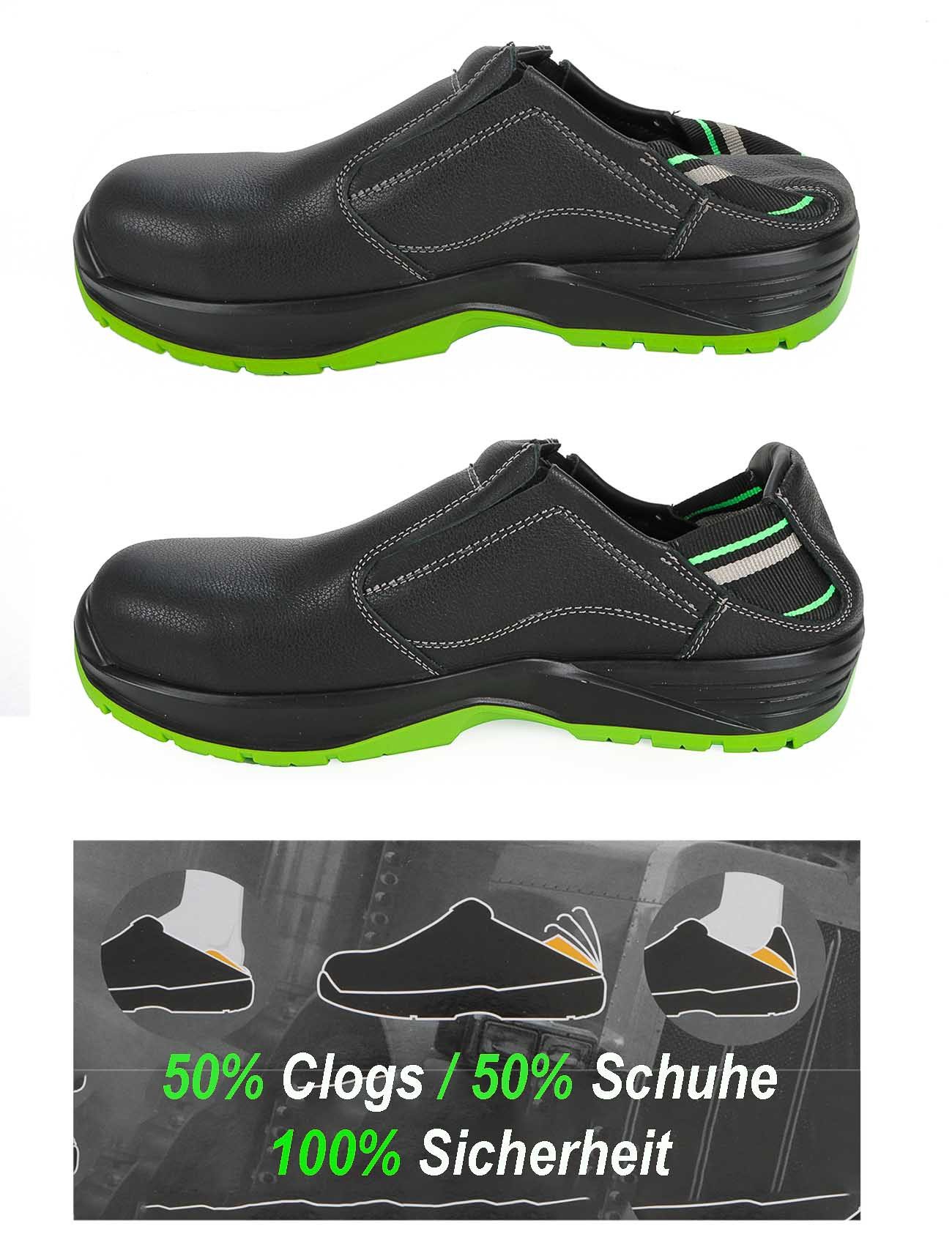 EuroRoutier Sicherheitsschuh Sicherheitsschuh (Clogs mit Stahlkappe, Zehenkappe aus widerstandsfähigem Verbundwerkstoff 200J) Arbeitsschuhe
