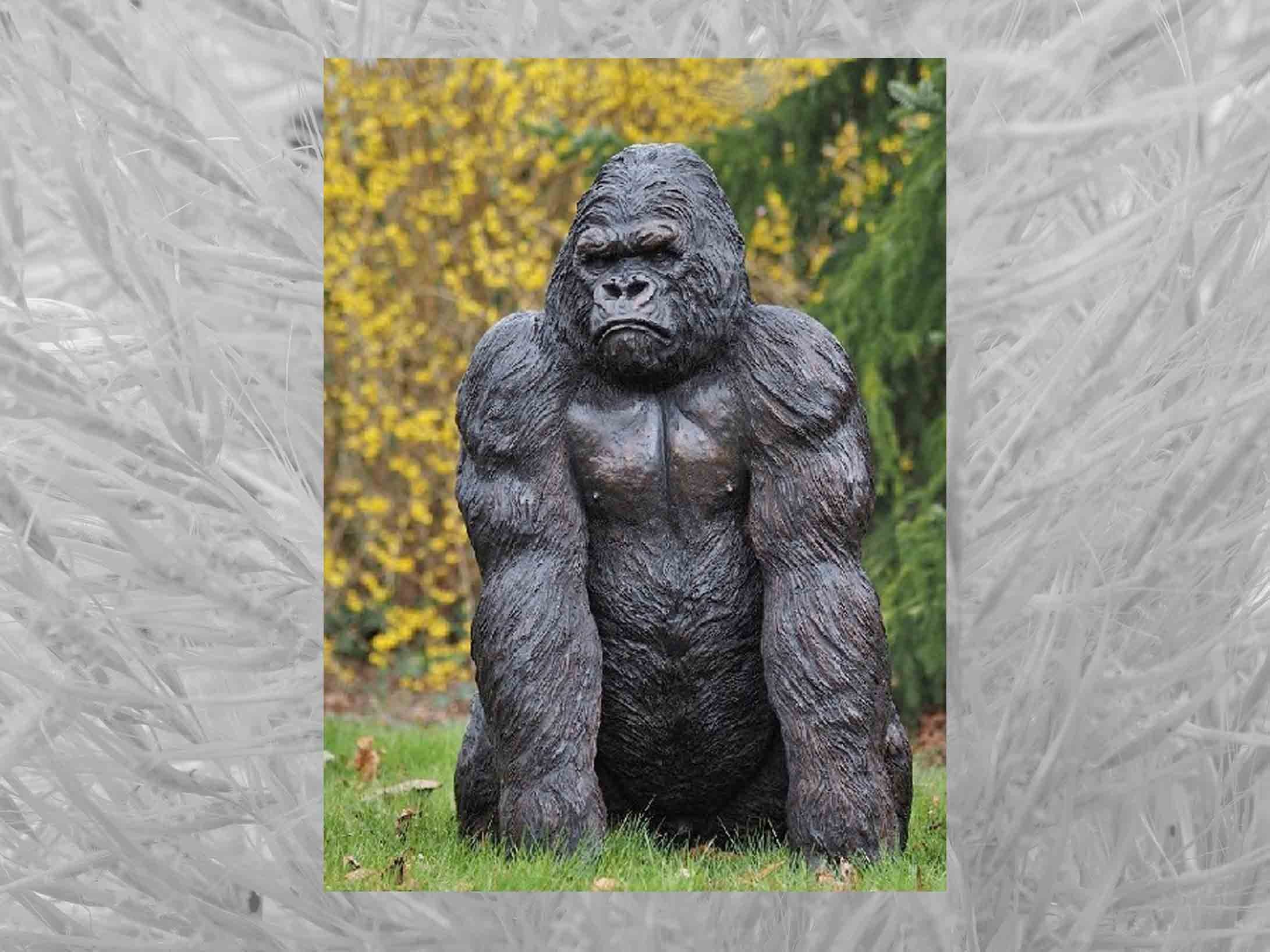 IDYL Gartenfigur IDYL Bronze-Skulptur King Kong, Bronze