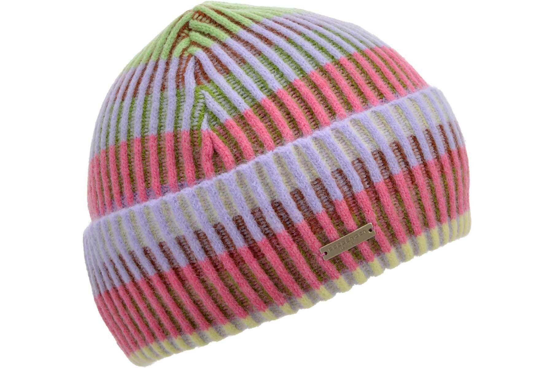 Seeberger Strickmütze Aufschlagmütze in mehrfarbigem Streifendesign 19910-0