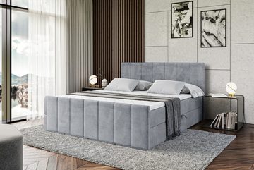 ALTDECOR Boxspringbett MOETI-Z (Multipocket-Matratze H4, H3 Matratze Bonellfederung, Topper, Kopfteil)