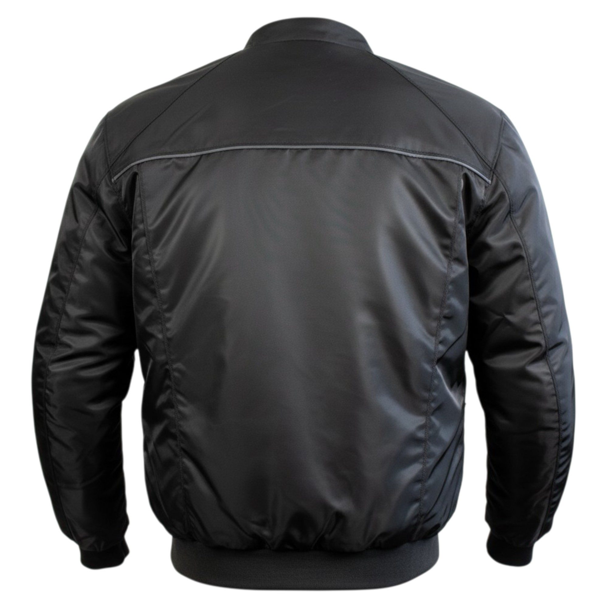 MDM Motorradjacke MDM Herren Bomberjacke Motorradjacke mit Protektoren Schwarz Motorradjacke mit Protektoren und Belüftung – Bild 3 von 5