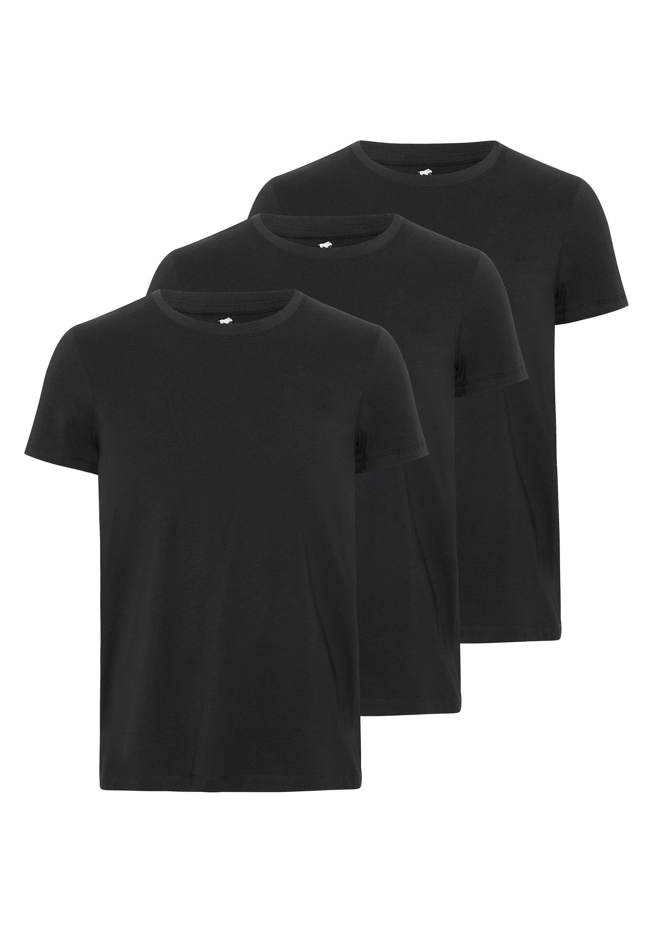 T-Shirt im 3er Pack mit Rundhals-Ausschnitt