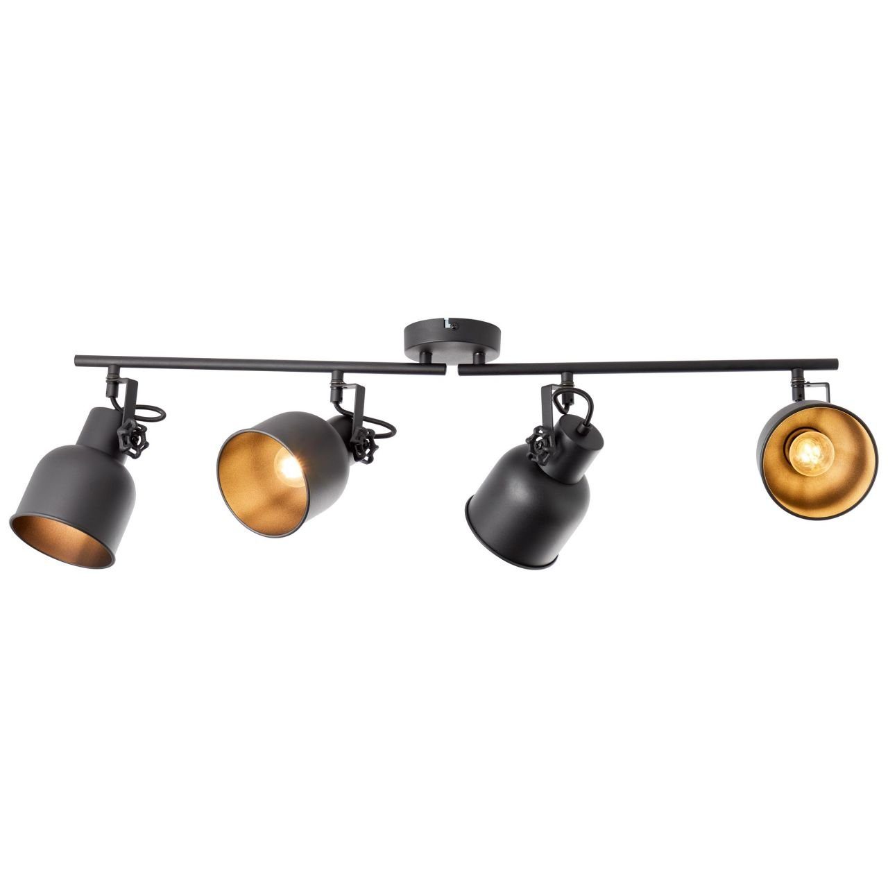 Brilliant Deckenleuchte Rolet 18W,Trop Rolet, 4flg sand E14, 4x Metall, Spotrohr schwarz, D45, Lampe