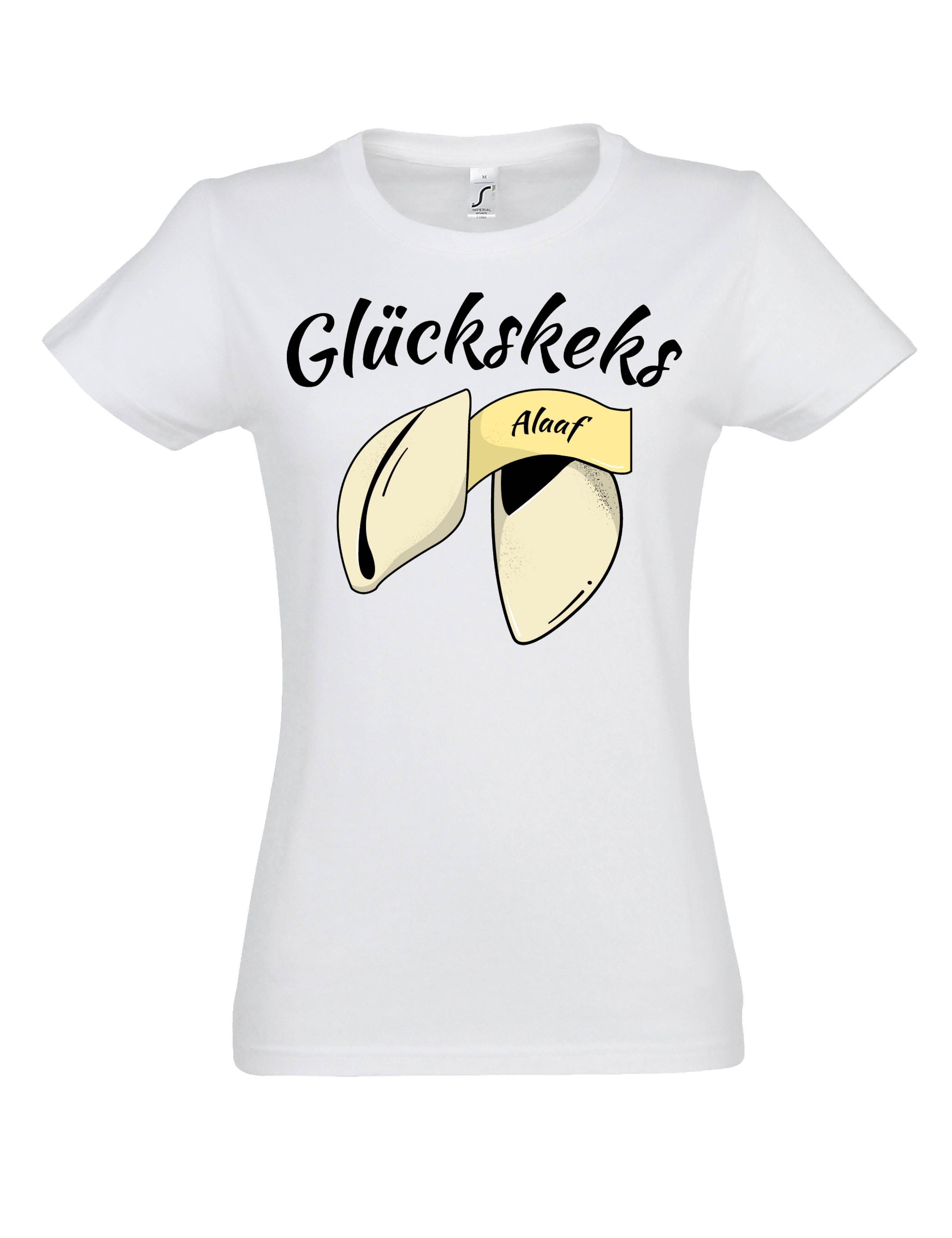Print-Shirt Glückskeks Print Damen T-Shirt Statement Fasching Karneval Frauen