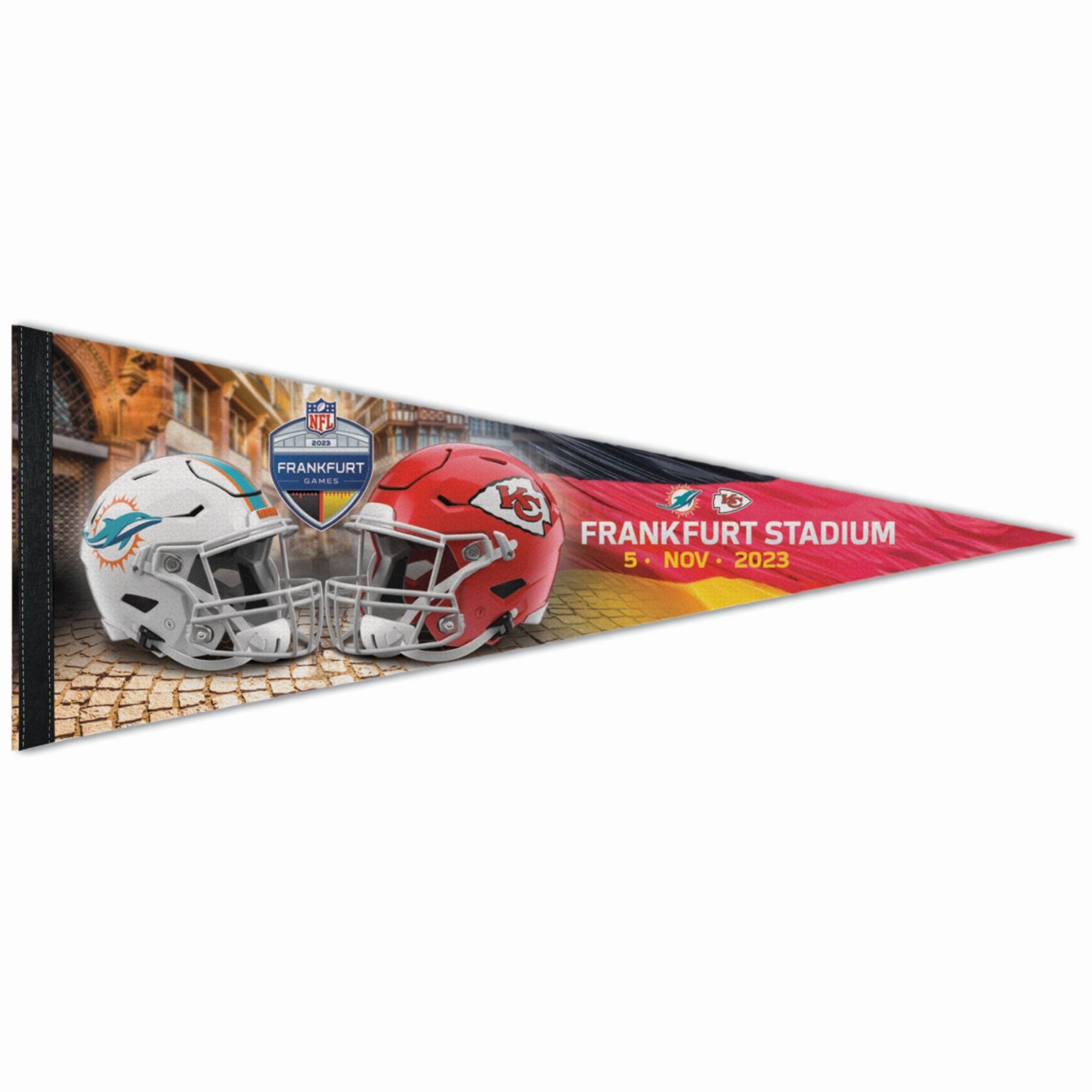 WinCraft Wanddekoobjekt NFL vs Filz 75x30cm Wimpel Dolphins Game Frankfurt