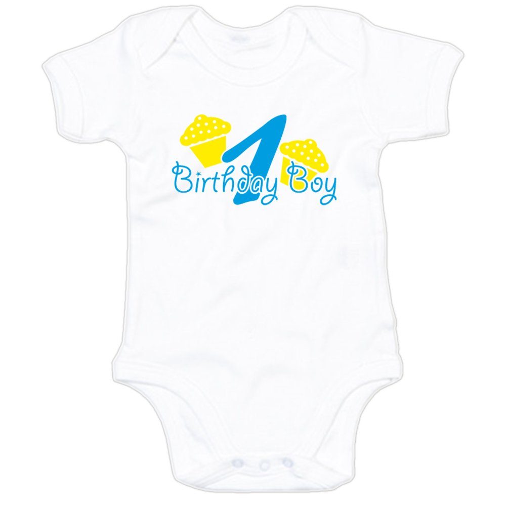 G-graphics Kurzarmbody 1 – Birthday Boy Baby Body mit Spruch / Motiv / Aufdruck • zum ersten Geburtstag