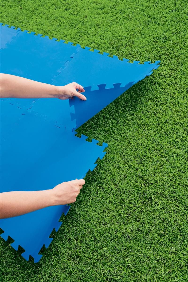 Bestway Pool-Bodenschutzfliese a 50 x 50 cm, blau, Set, 9-St.