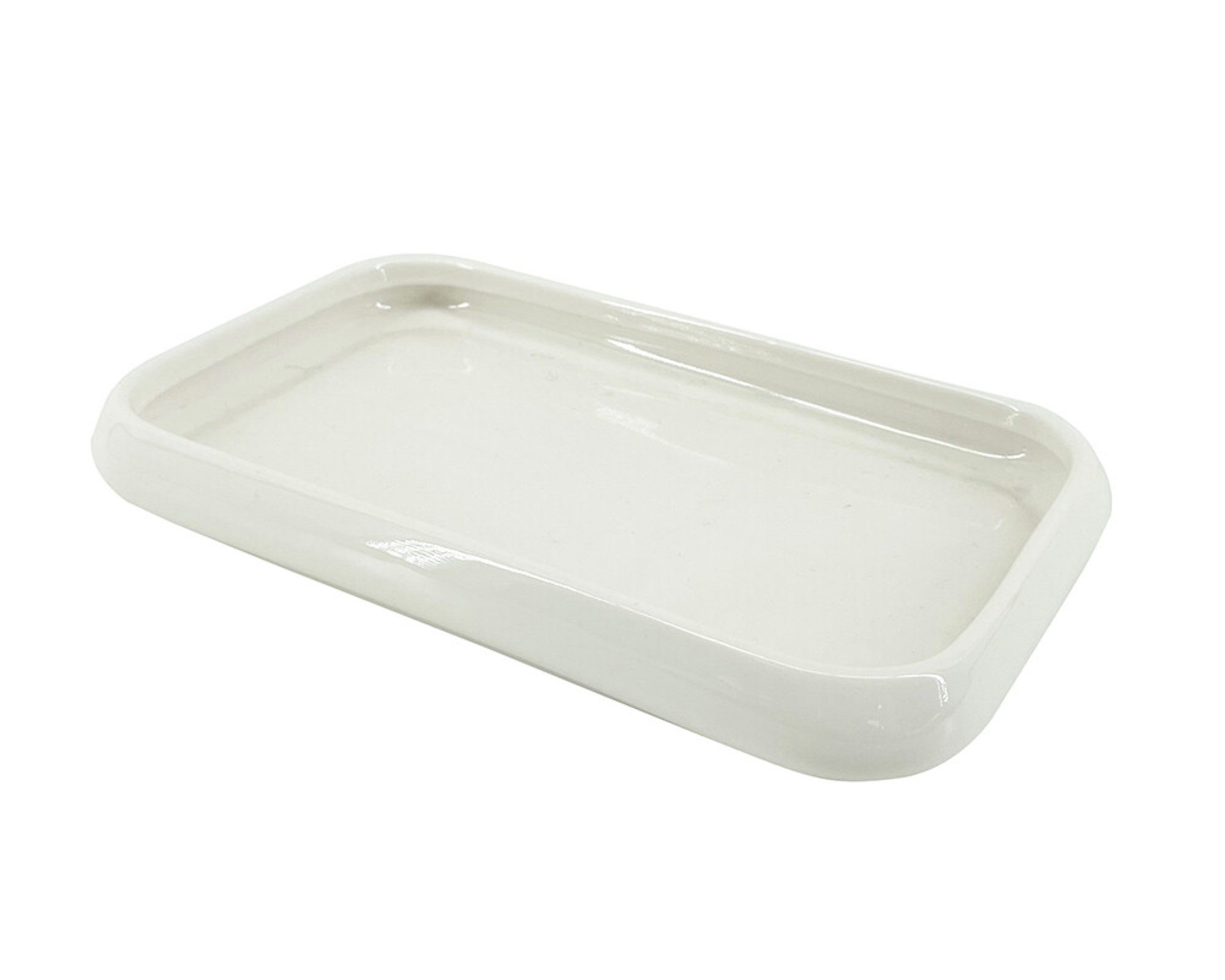 Schäfer Elektronik Servierschale Elegante Schale aus Porzellan, 20x9x3 cm, Weiß - modernes Design, (1-tlg)