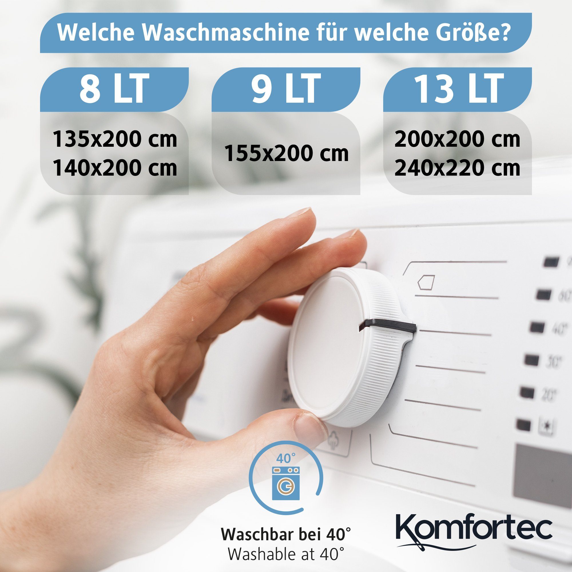 Komfortec, 100% Füllung: Silikonfaser, Mikrofaser, Microfaserbettdecke, Bezug: Ganzjahres Sommer, Winterbettdecke 100% 4-Jahreszeiten, Bettdecke, -und Wärmeklassen: