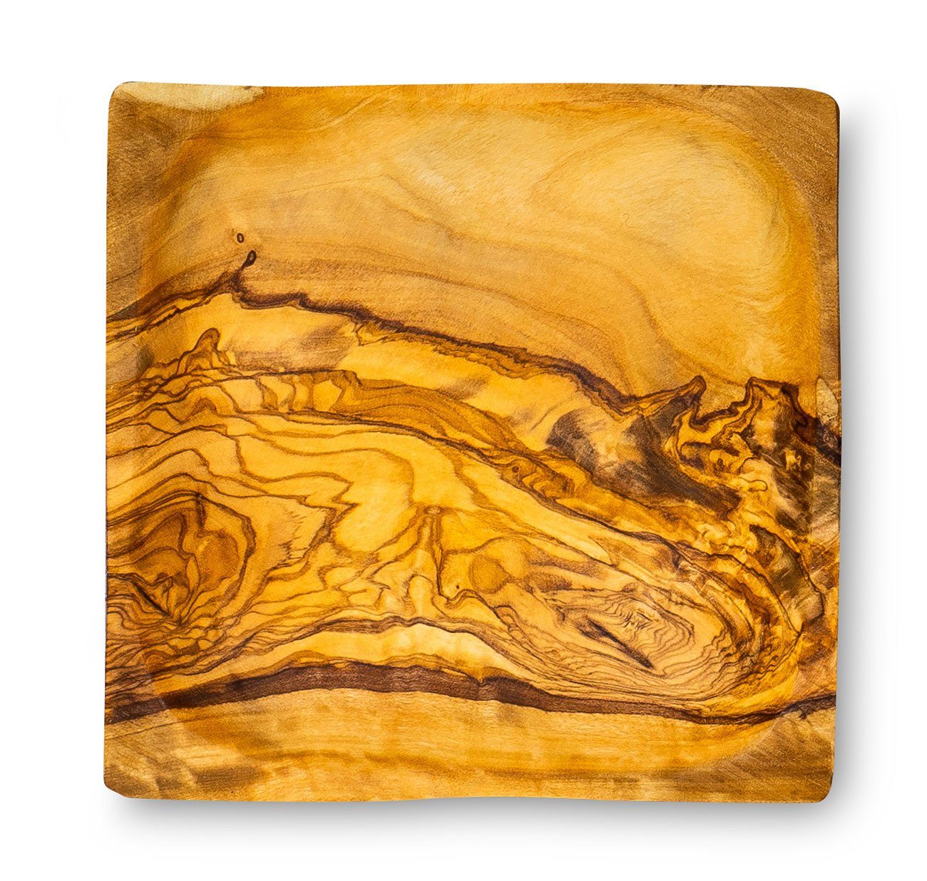 Levandeo® Dekoschale, Holzschale Olivenholz ca. 12x12cm Schale Holz Dekoschale Natur Unikat