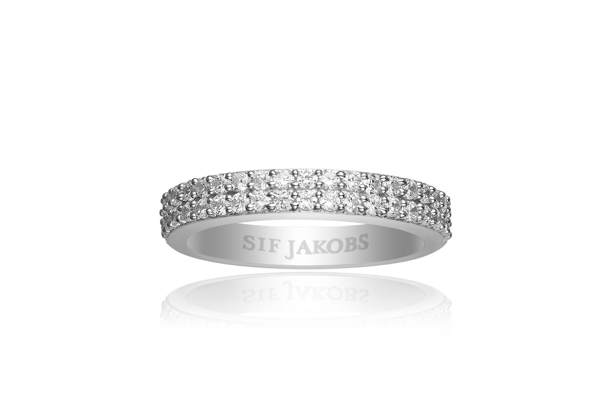 Sif Jakobs Jewellery Fingerring Zirkonien CORTE mit MIT ZIRKONIA 50% WEISSEN RING (56), DUE