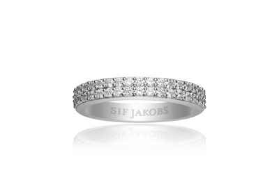 Sif Jakobs Jewellery Fingerring RING CORTE DUE MIT WEISSEN ZIRKONIA (56), 50% mit Zirkonien