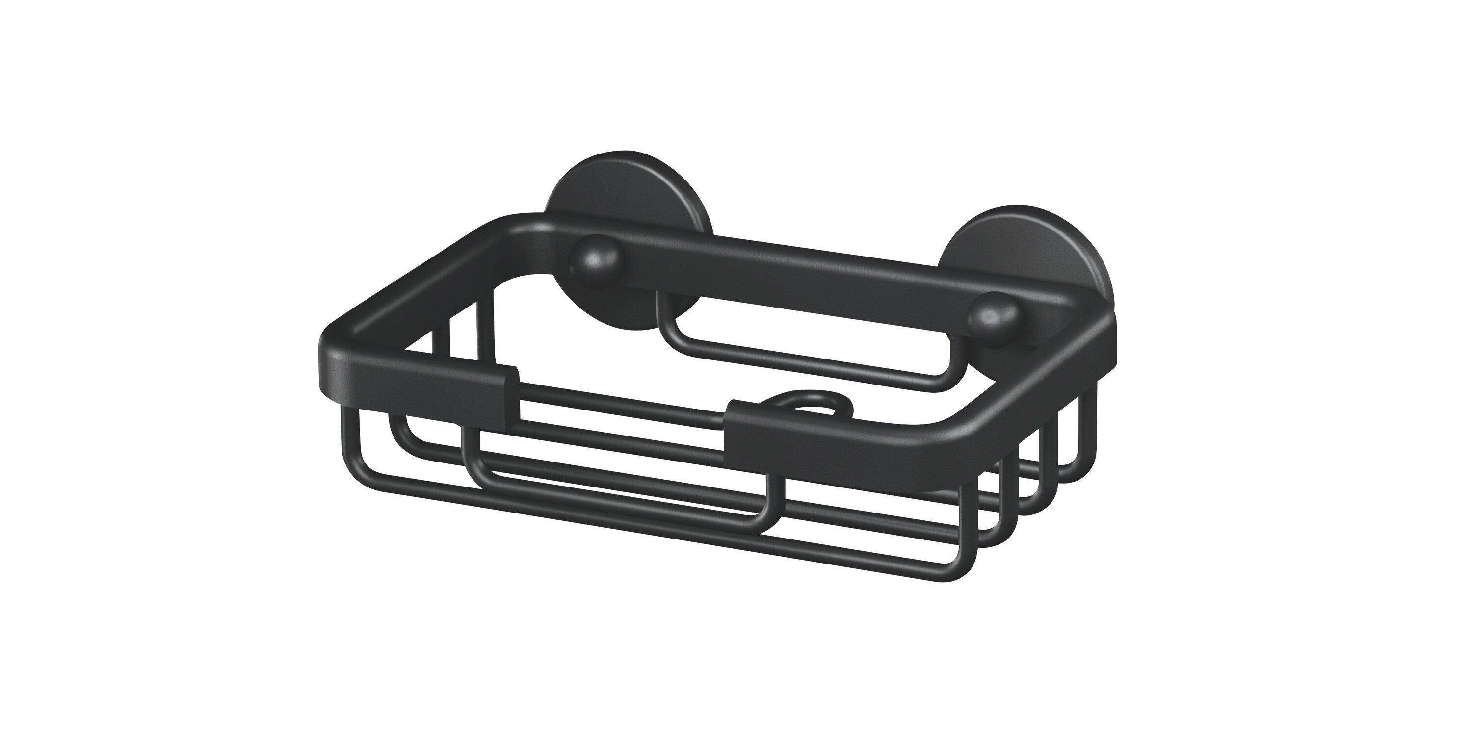 tesa Duschablage ALUXX BLACK Seifenablage, Set 1-tlg., mit Klebelösung zur Wandmontage ohne Bohren