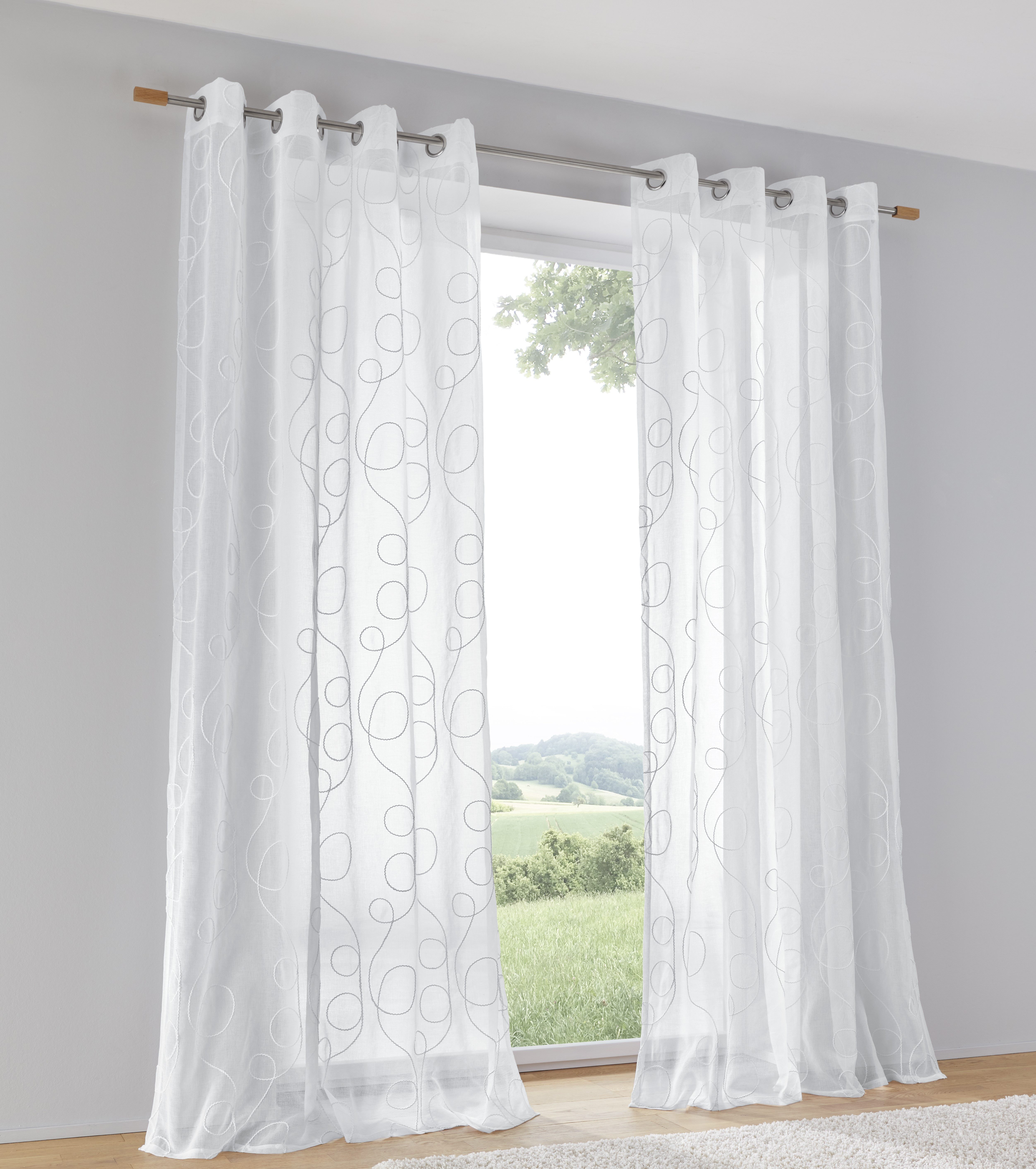 Kutti Vorhang Jasmin Vorhang (1 St), Ösen, halbtransparent, halbtransparent günstig online kaufen