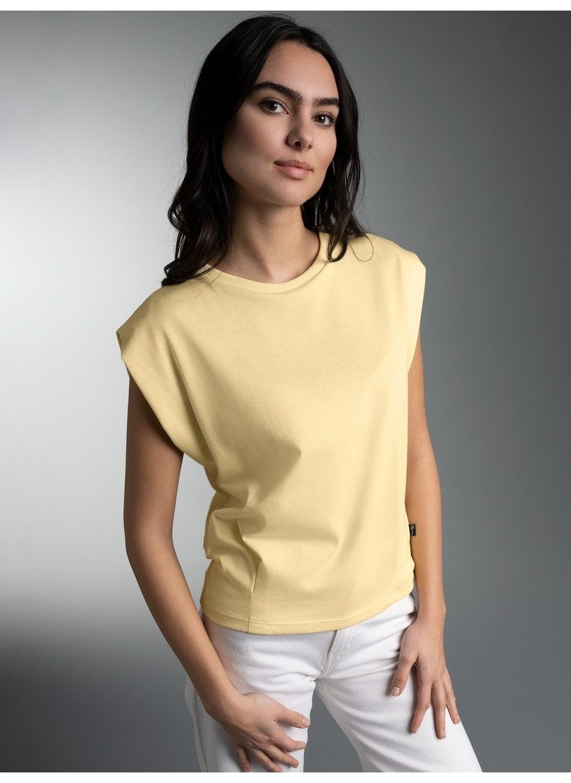 Trigema T-Shirt TRIGEMA T Shirt mit modischen Falten (1-tlg)
