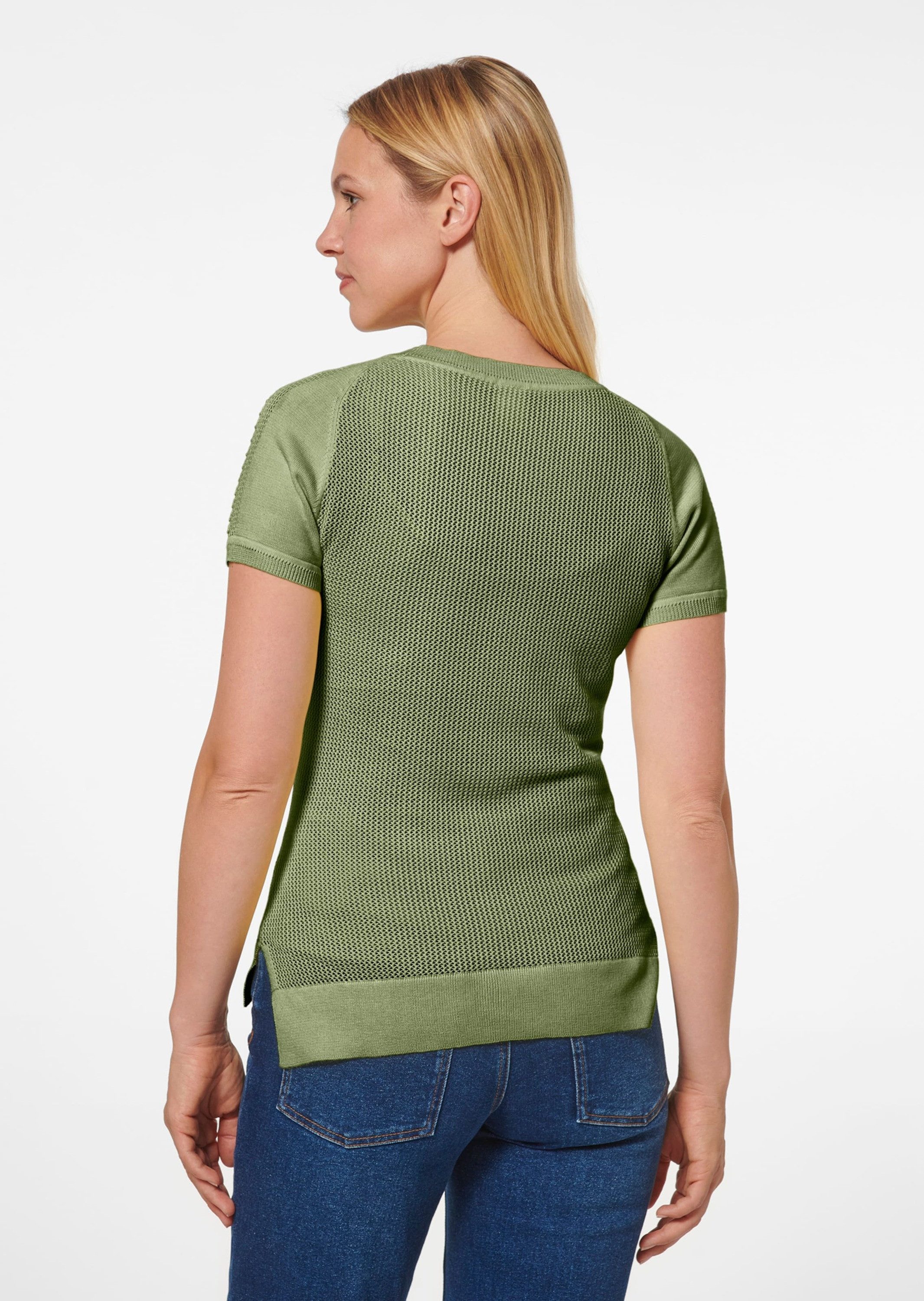 MADELEINE Strickpullover Netzpullover aus Supima-Baumwolle